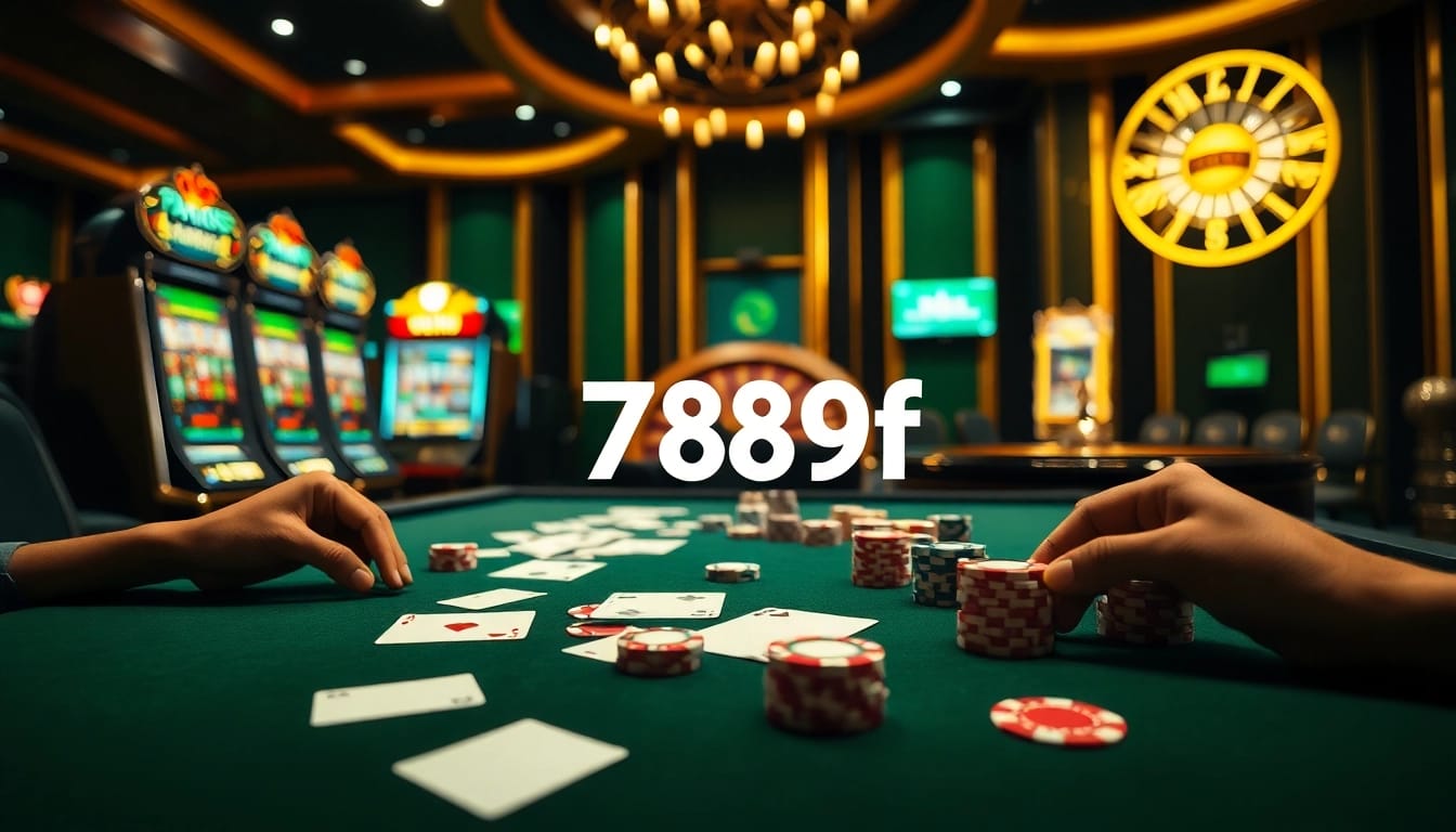 Experience the thrill of high-stakes gaming at 789f with luxurious poker setups and vibrant casino elements.