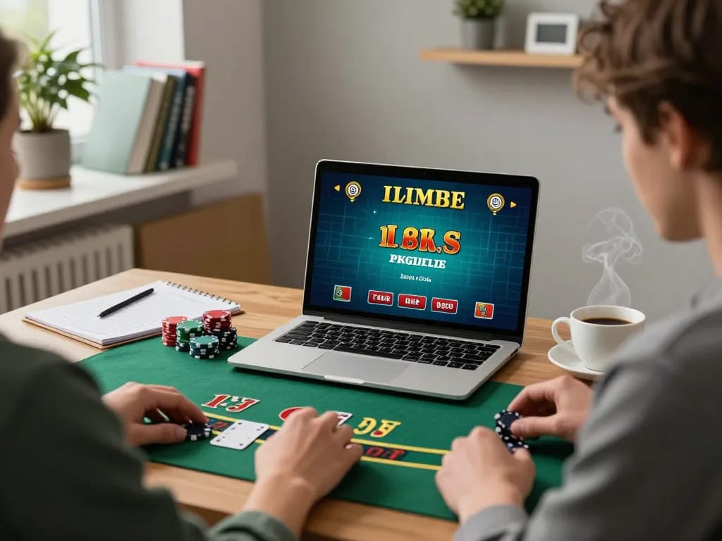 Engaging in live dealer blackjack on https://da88.navy/ in a stylish home office setting.
