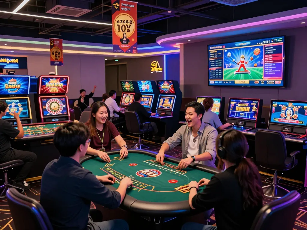 Exciting online gaming experience at 68win showcasing dynamic games and vibrant atmosphere.