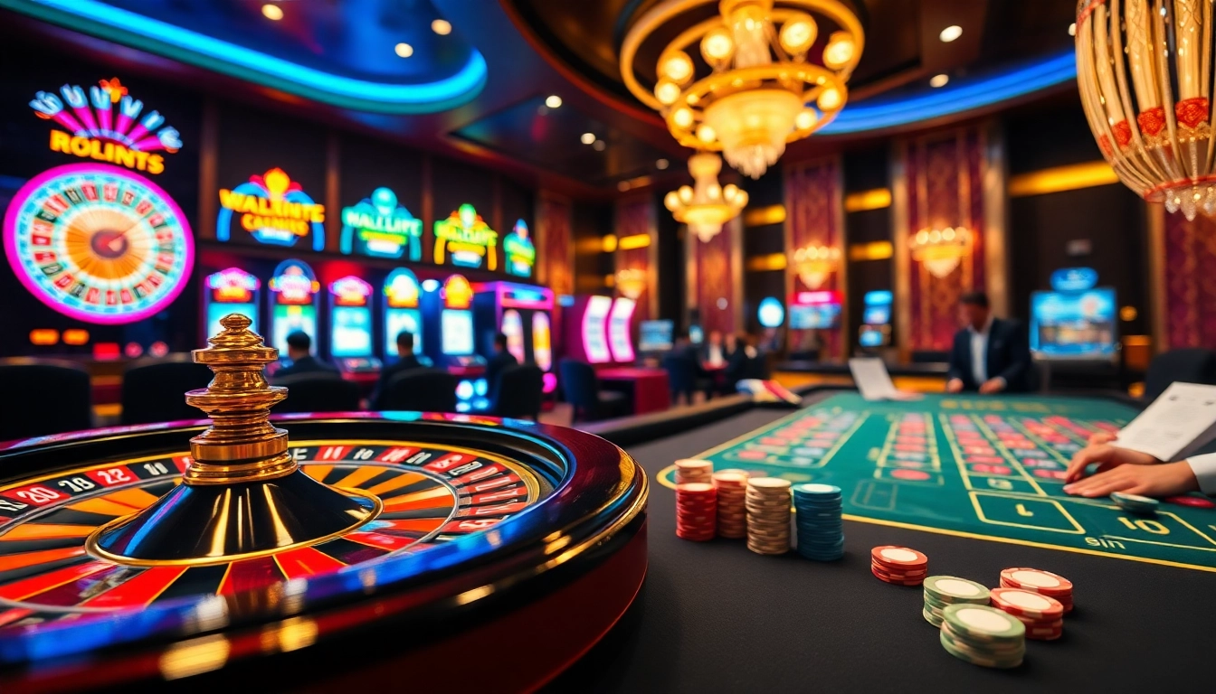 Enjoying KK55 online gaming at a luxurious casino table with cards and vibrant slots.