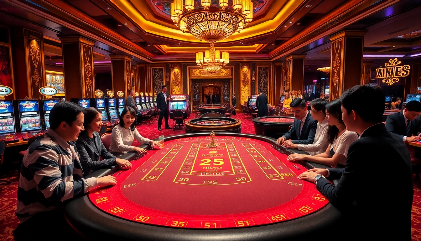 Engaging Baccarat game at XX88 casino, showcasing excitement and luxury in gambling ambiance.