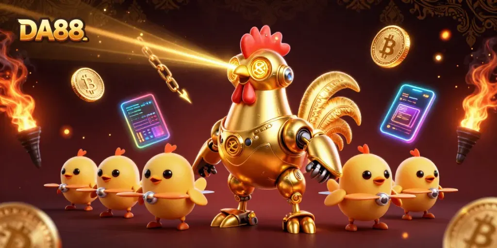 DA88 offers thrilling gaming experiences with vibrant visuals and crypto elements for online gamblers.