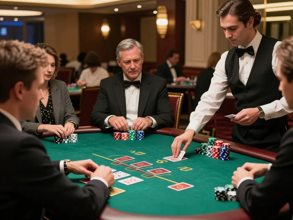NHÀ CÁI VIN88 offers a thrilling blackjack experience at a glamorous casino table.
