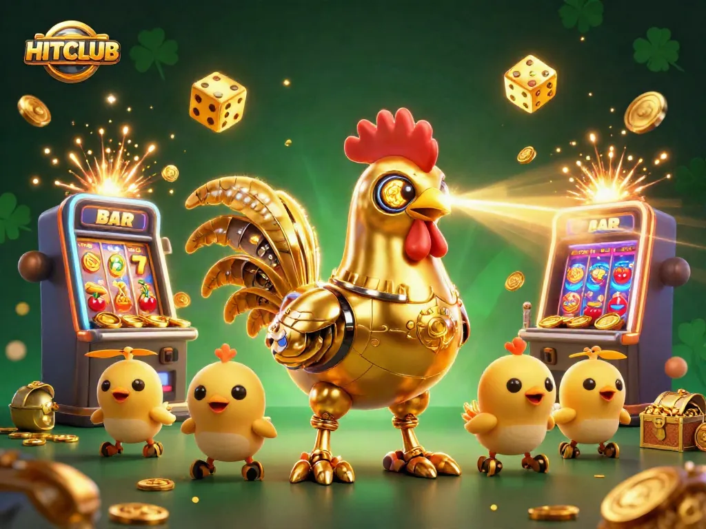 Engage with HITCLUB's dynamic characters and vibrant casino elements in this captivating illustration.