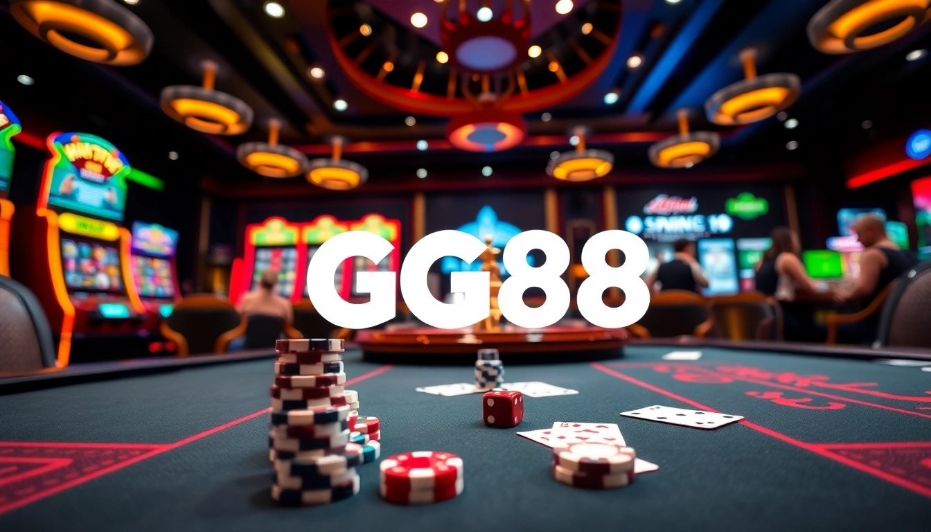Experience the thrill of GG88's luxurious casino environment with engaging games and vibrant visuals.