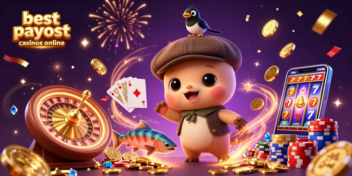 Experience the thrill of the best payout casinos online with colorful characters and rich gaming elements.