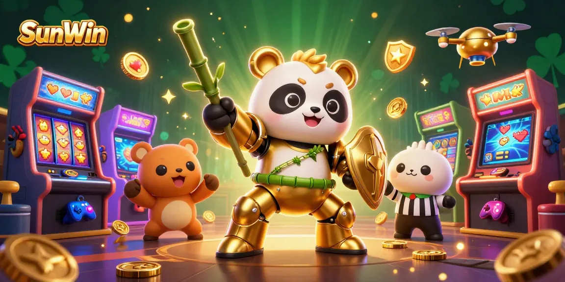 Engage in thrilling casino gameplay with SunWin's vibrant gaming arena filled with dynamic characters and colorful game elements.