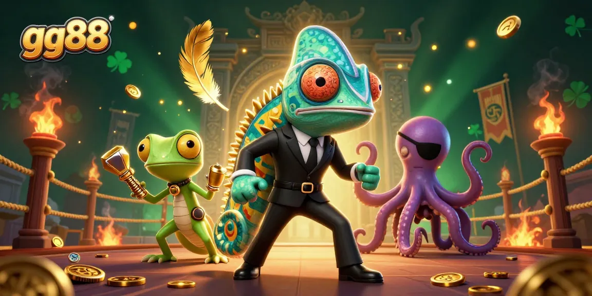 Experience the thrill of winning at gg88's vibrant 3D casino illustration, featuring dynamic characters and immersive elements.