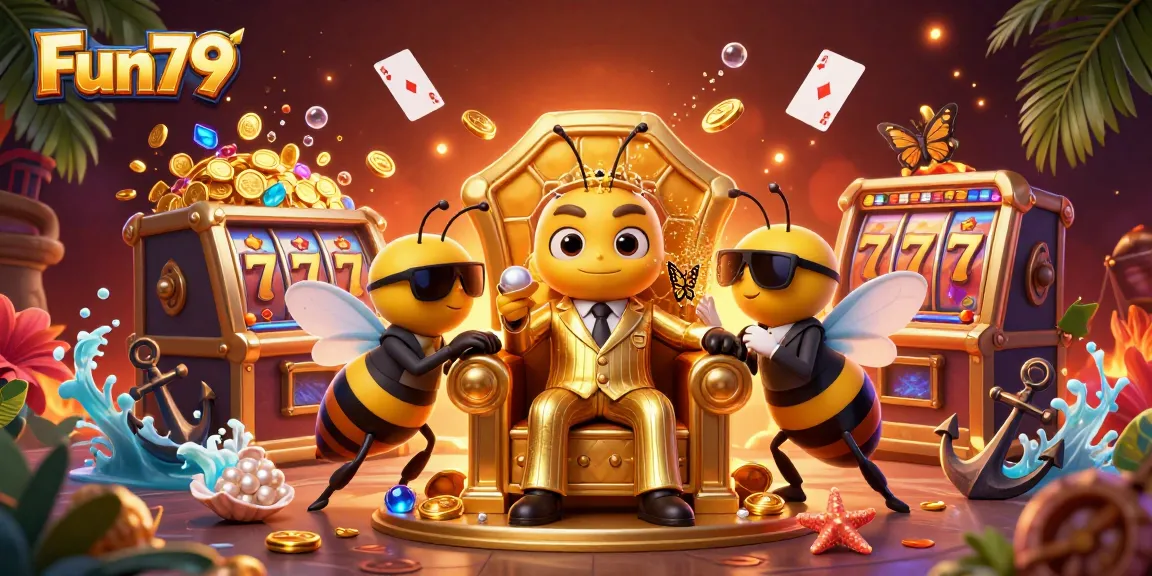 Experience Fun79's vibrant casino atmosphere with exciting slot games and golden rewards.