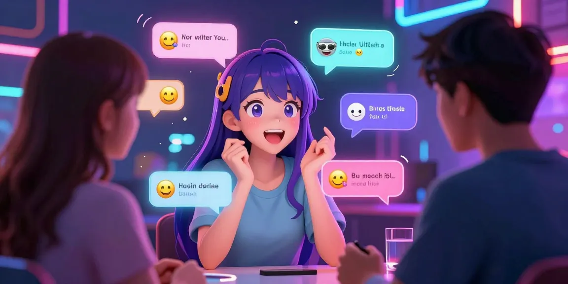 Engaging ai hentai chat interaction with anime character in immersive digital environment.