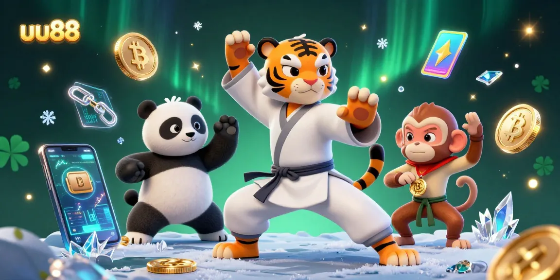 Engage in thrilling gameplay with uu88, featuring a cartoon kung fu tiger mastering casino strategies.