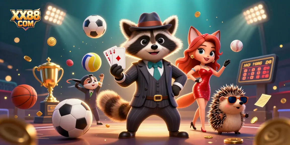 Experience exciting gameplay at XX88 COM with animated characters and lively sports elements.