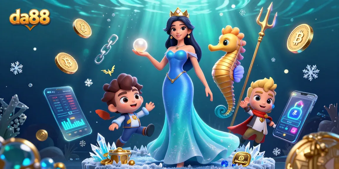 Win big at da88 with vibrant underwater casino scene, featuring unique characters and crypto themes.