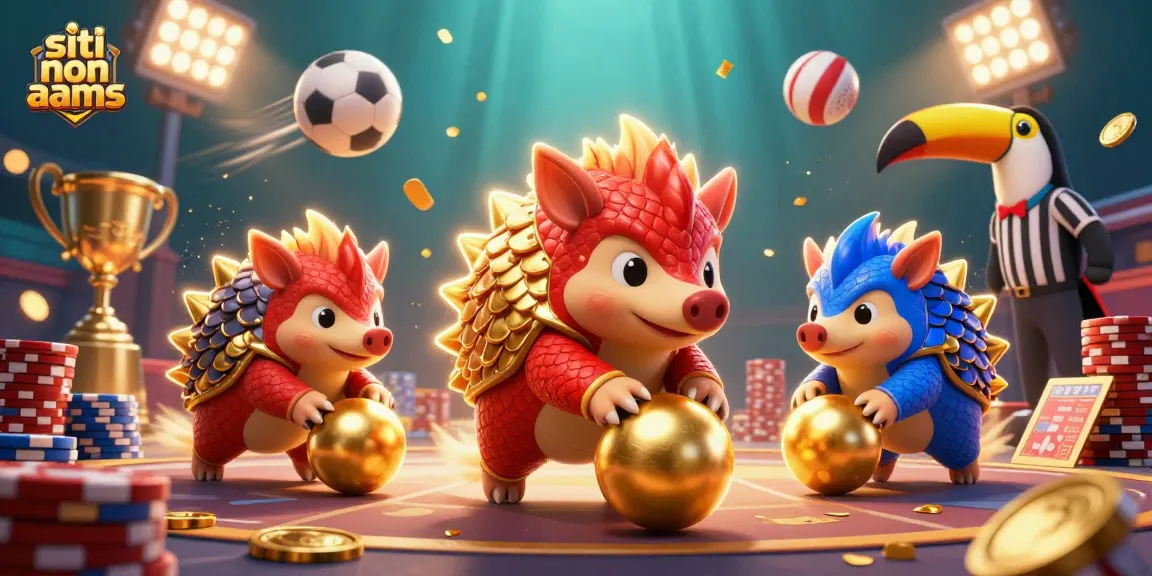 Engage in thrilling games at siti non aams with playful pangolins bowling through poker chips.