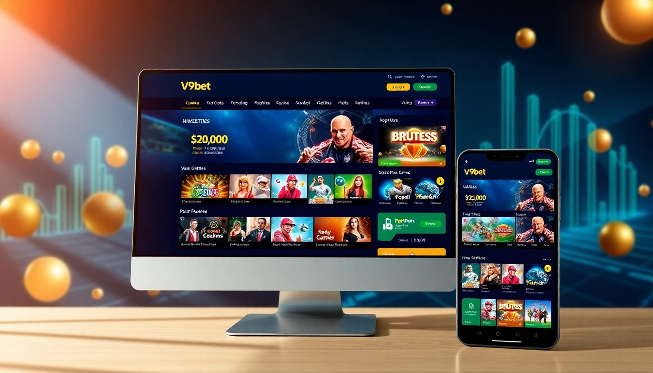 Captivating view of V9bet online betting platform interface, showcasing diverse gaming options at https://v9bet.ceo.