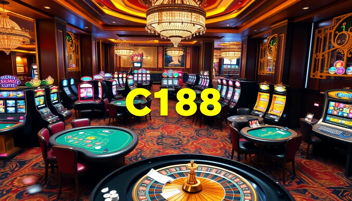 C168 offers an exciting casino experience with vibrant gaming tables and slot machines.